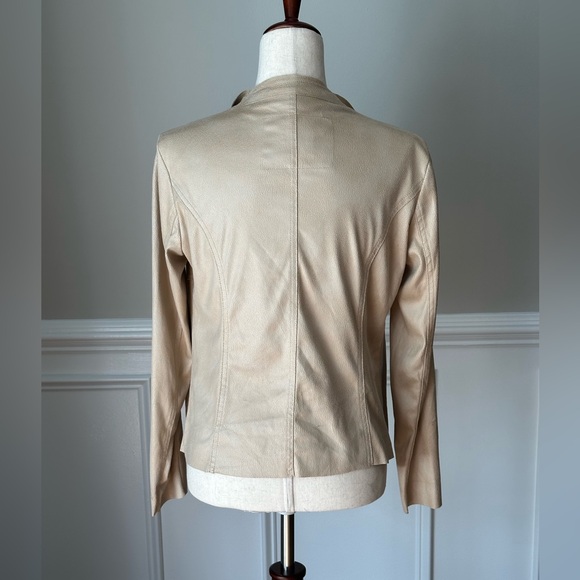 Insight New York Faux Suede Lace Up Drape Front Jacket size 6 - Picture 3 of 12